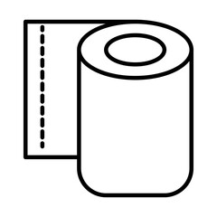 toilet paper roll line style icon