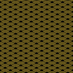 4 Line Fish Scale Geometrical Pattern Seamless Repeat Background