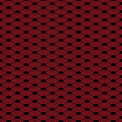 4 Line Fish Scale Geometrical Pattern Seamless Repeat Background