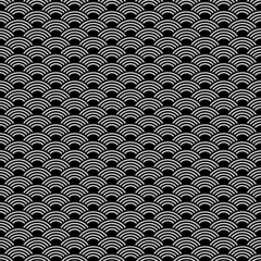 4 Line Fish Scale Geometrical Pattern Seamless Repeat Background