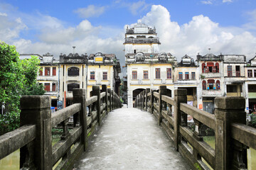 Chikan old town and vintage street view in Kaiping 