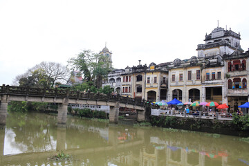 Chikan old town and vintage street view in Kaiping 