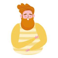 man character male avatar portrait cartoon isolated icon design