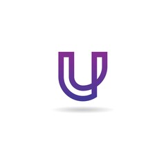 initial u logo design vector, symbol, icon, element, template