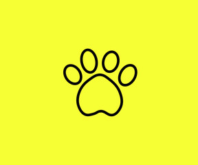 animal paw print vector