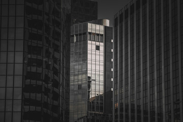 Wellington Business Building Closed up; Black and Golden color