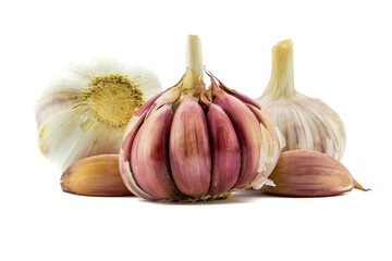 garlic isolated on white