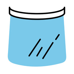 display face protection accessory line half color style icon