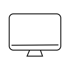 lcd monitor isolated on white