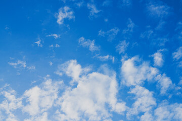 Blue sky with white clouds.on a clear day