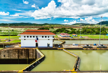 Miraflores Locks on the Panama Canal