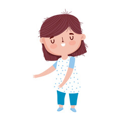 cute little boy cartoon character male isolated design icon