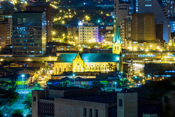 Medellín, Antioquia / Colombia. June 20 of 2019. Night panoramic of Medellín