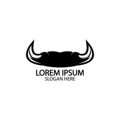 Obraz premium Bull horn logo and symbol template icons app