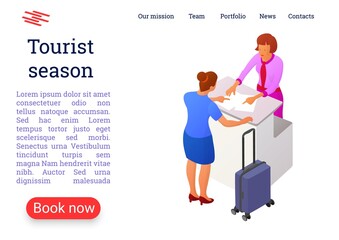 Two people interact near the reception or counter