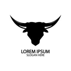 Obraz premium Bull horn logo and symbol template icons app