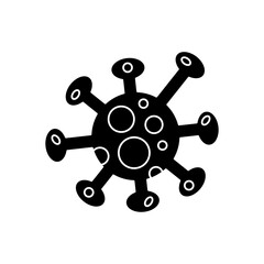 Fototapeta premium coronavirus symbol icon, silhouette style