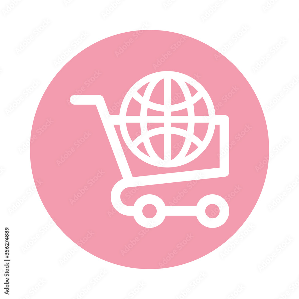 Poster shopping cart with sphere browser block style