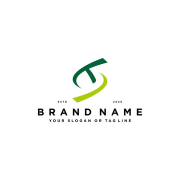 letter TS logo design vector