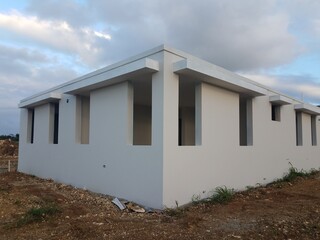 Fototapeta na wymiar new home construction on lots in Puerto Rico
