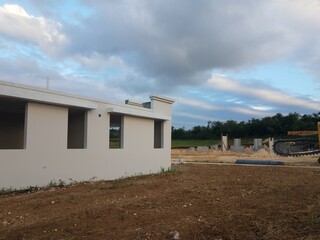 Fototapeta na wymiar new home construction on lots in Puerto Rico