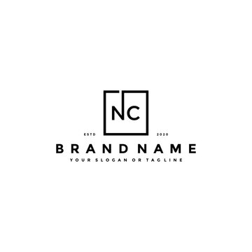 letter NC logo design vector
