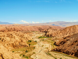 View of Atacama Desert from Pukará de Quitor, San Pedro de Atacama, Antofagasta, Chile