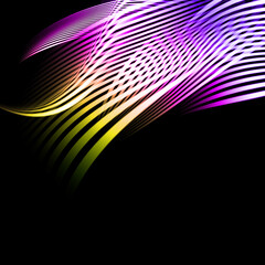  beautiful abstract composition of curved bands