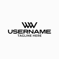 WW monogram logo design in black on a white background.