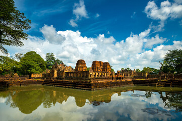 Prasat Maung Tam Beautiful stone Castle at Thailand.Muang Tam is a Khmer temple in Prakhon Chai...