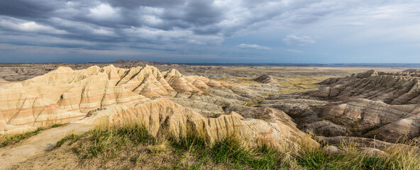 Beautiful view of Badlands National Park in South Dakota