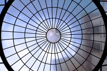geometrical dome made of glass 