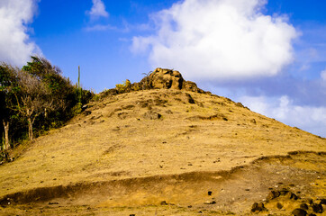 mountain landscape with blue sky