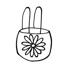 hand-drawing beach bags, summer, vector, doodle