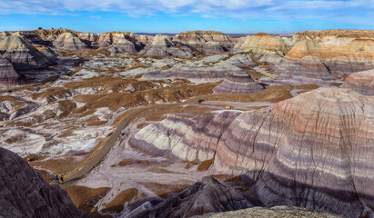 Colorful Dunes on the Blue Mesa Loop in Petrified Forest National Park