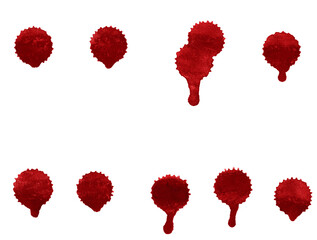 splashes of blood red