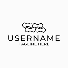 Logo design illustration of a black chain on a white background.