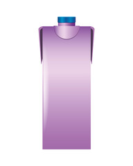 bottle product with metalic purple color
