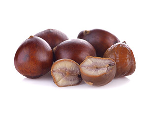 chestnuts isolated on white background