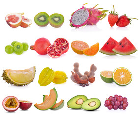 Fruit isolated on white background