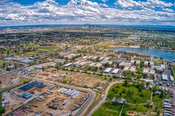 Fototapeta na wymiar Aerial View of the Denver Suburb of Westminster