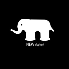 Simple elephant animal logo design