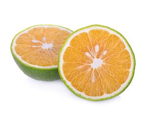 Orange  fruit  isolated on white background.