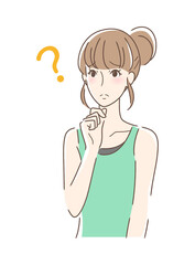 不安・疑問・悩みを感じる女性