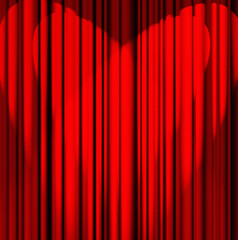 red theater curtain