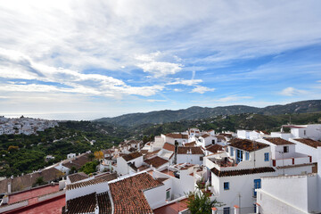 beautiful white village, Frigiliana, Spain 