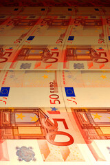 tortuous background of euro banknotes