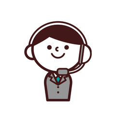 オペレーター　コールセンター　男性