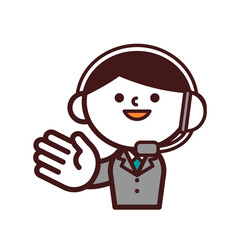 オペレーター　コールセンター　男性