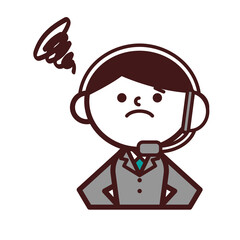 Obraz premium オペレーター コールセンター 男性